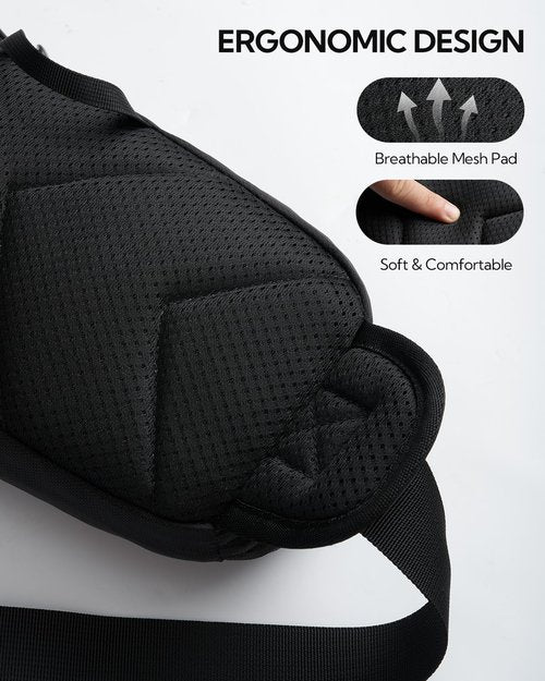 WATERFLY Fanny Pack Waist Bag: Hiking Water Bottle Holder with Strap Waist Pack for Women Men Hydration Hip Packs for Running Walking Traveling-Black