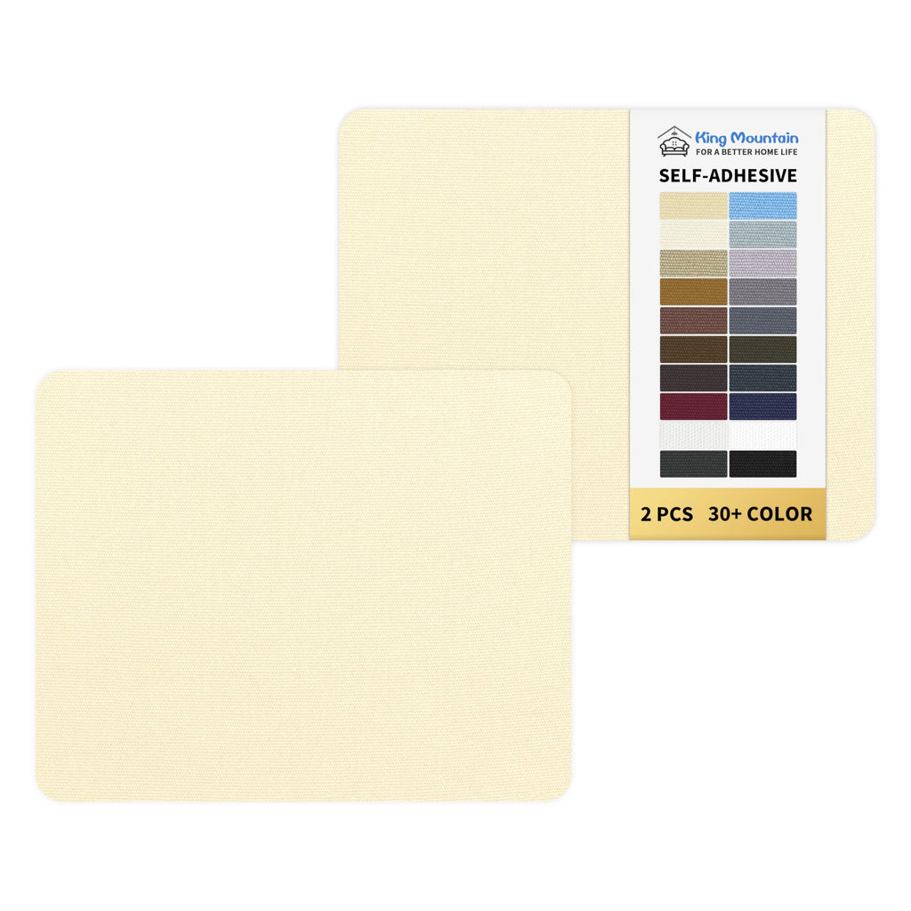 KING MOUNTAIN Canvas Repair Patch 9 x11 Inch 2 Pcs Self-Adhesive Waterproof Fabric Patch for Sofas, Tents, Furniture,Tote Bags, Car Seats (Beige1.0)