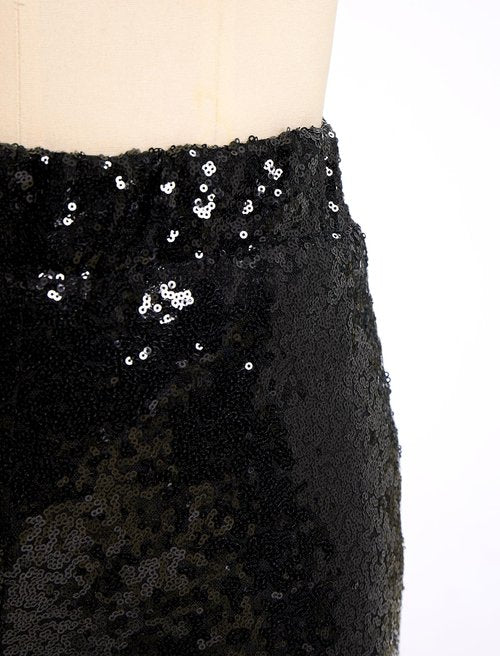ODIZLI Sequin Pants Women Wide Leg Sparkle Dance Glitter Womens Sequence Pants for Ladies Sparkly Black Flare Disco Costume Clubwear Party Bell Bottom Leggings Black Gradient Gold XL