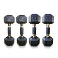 CAP 50 lbs Coated Dumbbell Set with Tinted Silver Handles, 10LBx2, 15lbx2