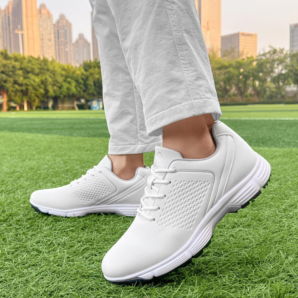 Skiennix Waterproof Golf Shoes - Spiked Sneakers for Men | Durable Outdoor Walking Footwear