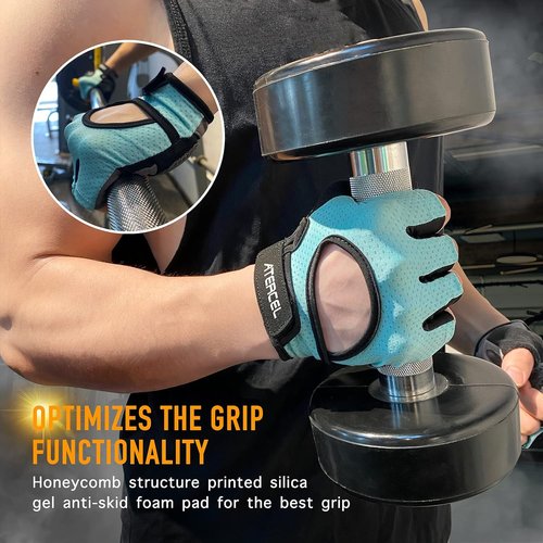 ATERCEL Weight Lifting Gloves - Full Palm Protection for Gym & Cycling | Breathable & Lightweight for Men and Women