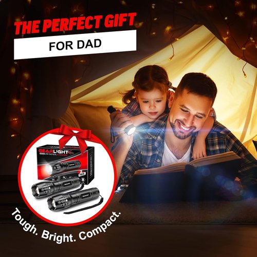 **Skiennix LED Flashlight - High Lumens Mini Tactical 2-Pack with 5 Zoomable Modes | Compact for Camping & Emergency**