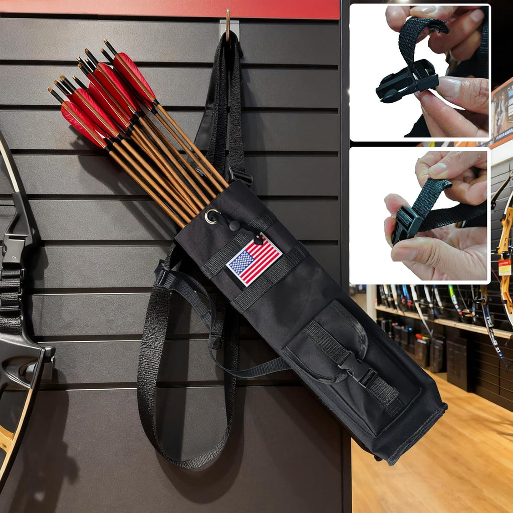 Quiver for Arrows by [Brand Name] - Versatile Hip & Shoulder Quiver with Drawstring Closure | Ideal for Archery