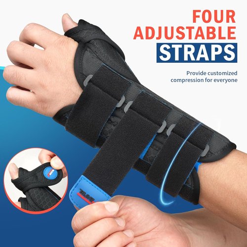 FEATOL Wrist Brace with Thumb Spica Splint - Pain Relief for De Quervain's, Carpal Tunnel, Arthritis | Large/Extra Large