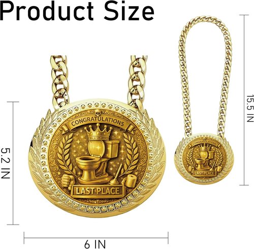 Goat Medal Champion Chain - Sports Award Medal for Football, Soccer & Basketball | Fun Trophy for All Ages
