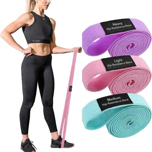GAIYAH FITNESS Long Resistance Bands for Working Out Women, Fabric Resistance Band, Stretch Bands for Exercise Bands Resistance Bands Set for Physical Therapy, Elastic Bands for Exercise