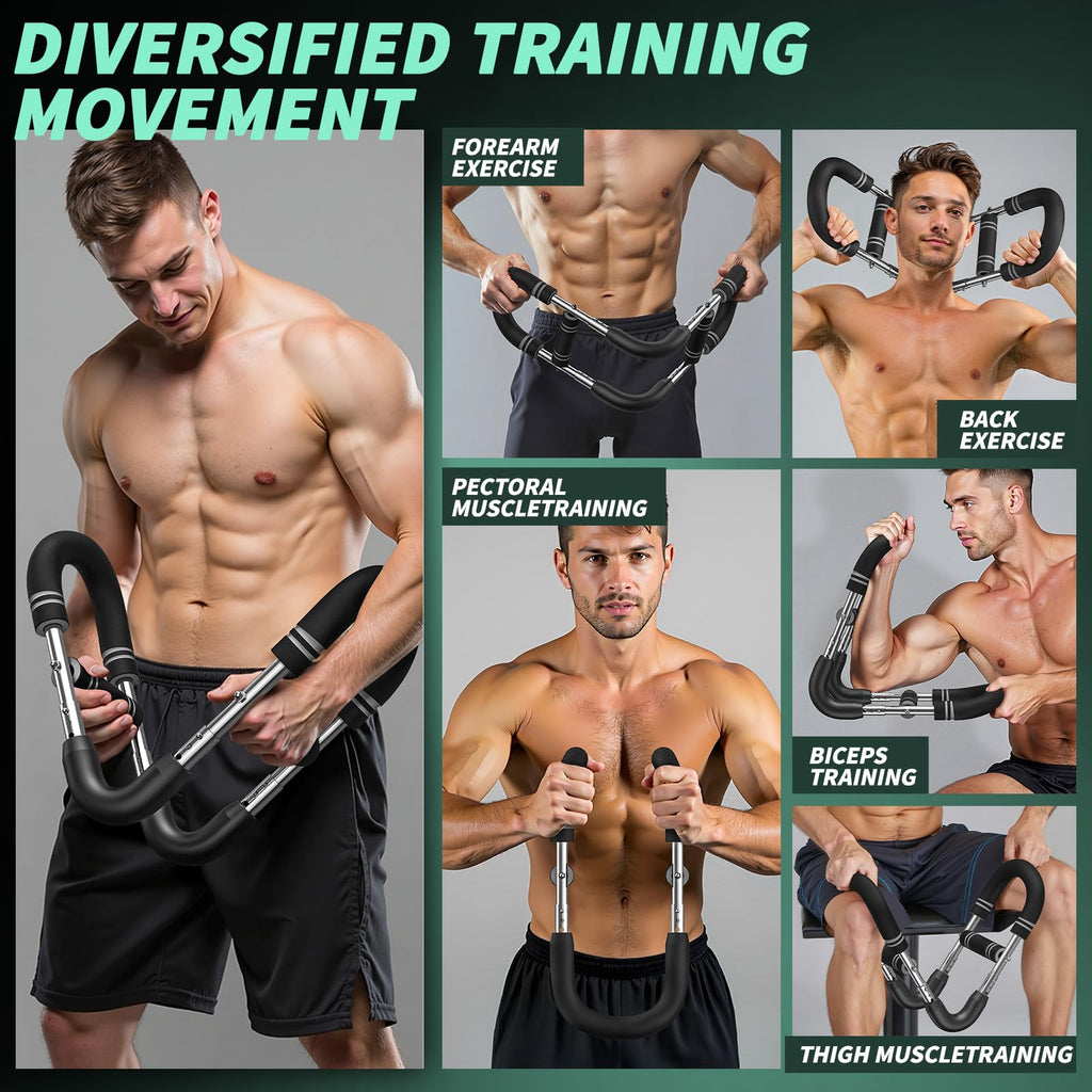 Vafada Twister Arm Trainer,40-120lbs Adjustable Chest Workout Equipment,Arm Chest Trainer for Men,Shoulder Muscle Training Portable Spring Resistance Detachable Home Fitness