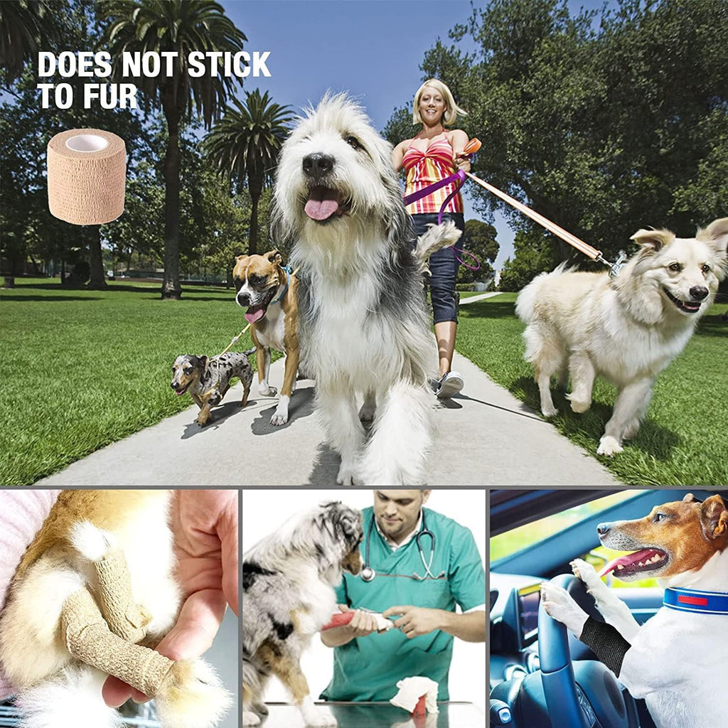 Skiennix Self-Adhesive Bandage Wrap - 2 Inches x 5 Yards | 6 Pack of Cohesive Sports Bandages
