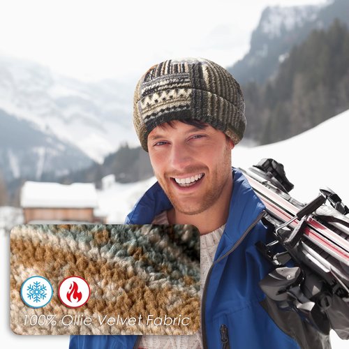 Obacke Winter Hat Men Women for Cold Weather Keep Warm (Gray)