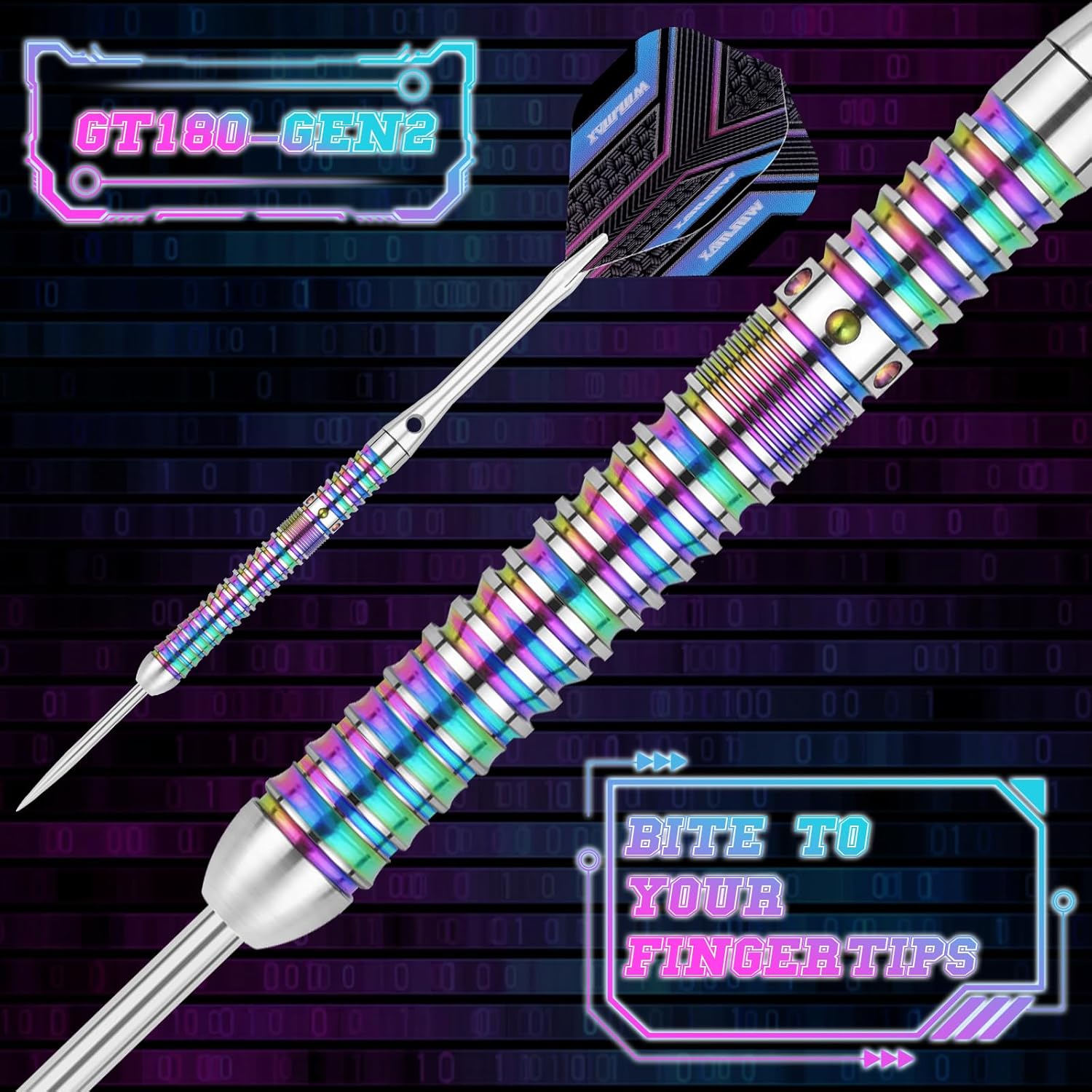 WIN.MAX Darts Metal Tip Set - Professional 90% Tungsten Steel Darts with Extra Flights | 20-28 Grams