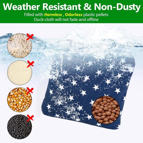 EunHo Cornhole Bags - Set of 8 Regulation Size All-Weather Bean Bags with Carry Case