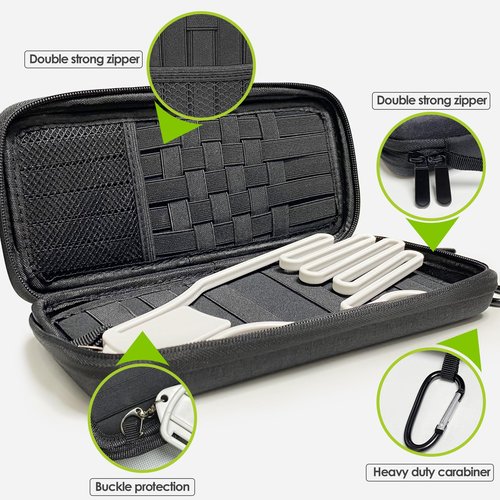 Golf Glove Holder Case, Golf Bag Organizer Hard Protective Case with Glove Shaper ,Pocket & Slots Store Golf Accessories and Personal Items Multifunctional Storage Golf Bag Gift for Men Women Golfers