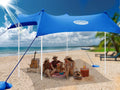 UMARDOO Beach Tent Canopy - Portable 10x10FT Sun Shade with UPF 50+ Protection | Easy Setup & Carry Bag (Blue)