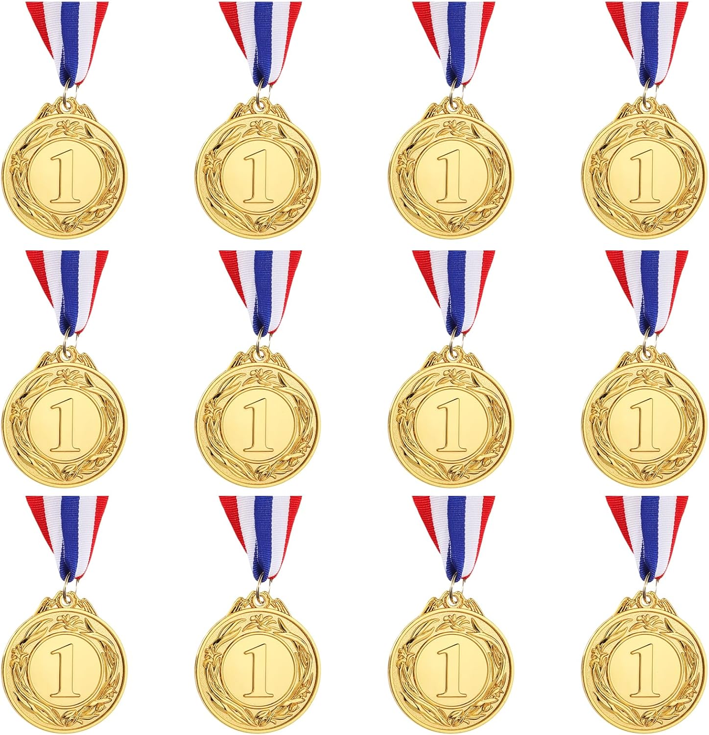 Simpeak Winner Medals - 12-Piece Olympic Themed Awards for Sports Ceremonies | 2 Inches
