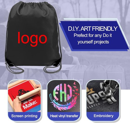 BeeGreen Drawstring Backpack - Reflective Cinch Sack for Gym & Sports | 20, 30, 50 Pack Options