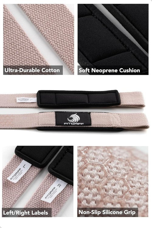 Fitgriff® Weightlifting Wrist Straps - Premium Cotton & Padded for Enhanced Grip | Unisex