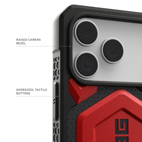 URBAN ARMOR GEAR UAG Designed for iPhone 17 Pro Max Case Monarch Pro - Compatible with MagSafe Military Grade Protective Cover, Crimson