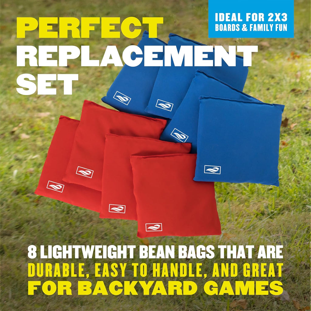Triumph Sports USA Classic Cornhole Bags - Eight 12.5oz Durable Bags with Convenient Carry Tub