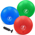 Skiennix Kickball Set - 10 Inch Playground Balls for Kids | Pack of 3 with Pump for Indoor/Outdoor Fun