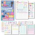 Fitness Journal for Women - Workout Journal for Women, Food and Fitness Journals, Undated Workout Log Book Planner, Exercise and Gym Journals, Exercise Planner Weight Loss Tracker