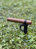 Hands-Free Accessory Holder with Built-in Punch Cutter – Ground Spike & Adjustable Strap – Fits All Sizes – Ideal for Golf, Camping, Fishing, Grilling, Tailgating, Cards & Outdoor Use
