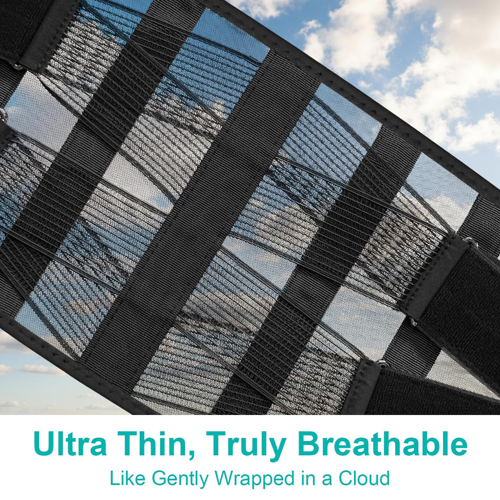 Ultra Thin Lumbar Support Brace - Lightweight Back Pain Relief Belt for Men & Women | Breathable Mesh Design