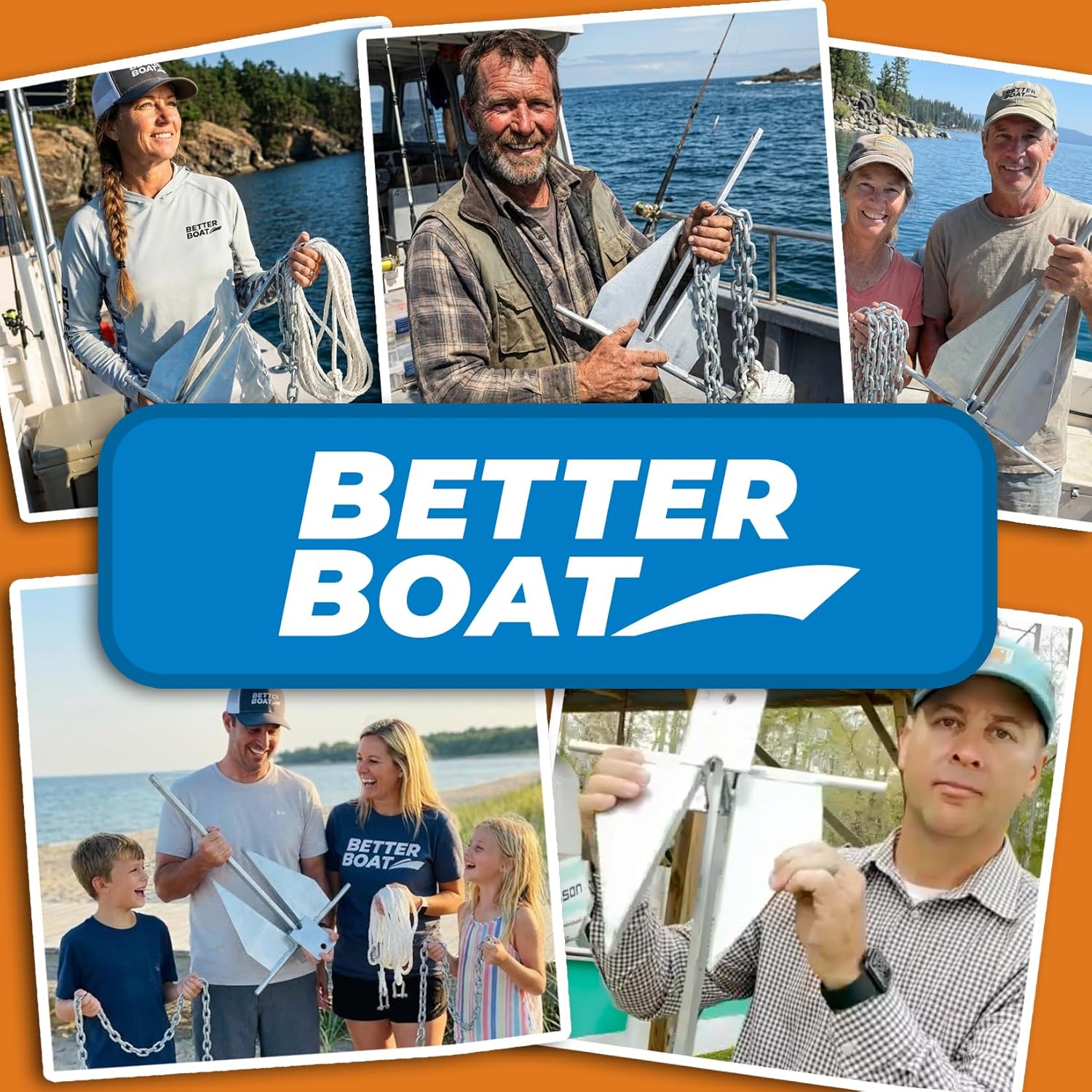 Better Boat Heavy Duty Fluke Boat Anchor Kit - Galvanized Steel with Rope & Chain | Multiple Sizes Available
