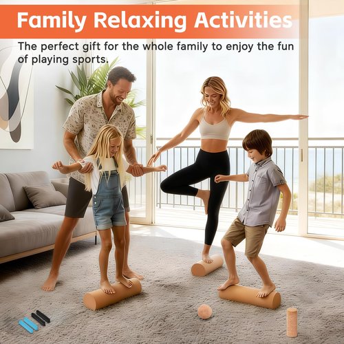 Cork Foot Strengthener & Balance Trainer Set – 4-in-1 Foot Mobility System with Roller, Massage Ball & Toe Bands | Improve Stability, Fix Over-Pronation, Enhance Balance & Restore Natural Foot Function