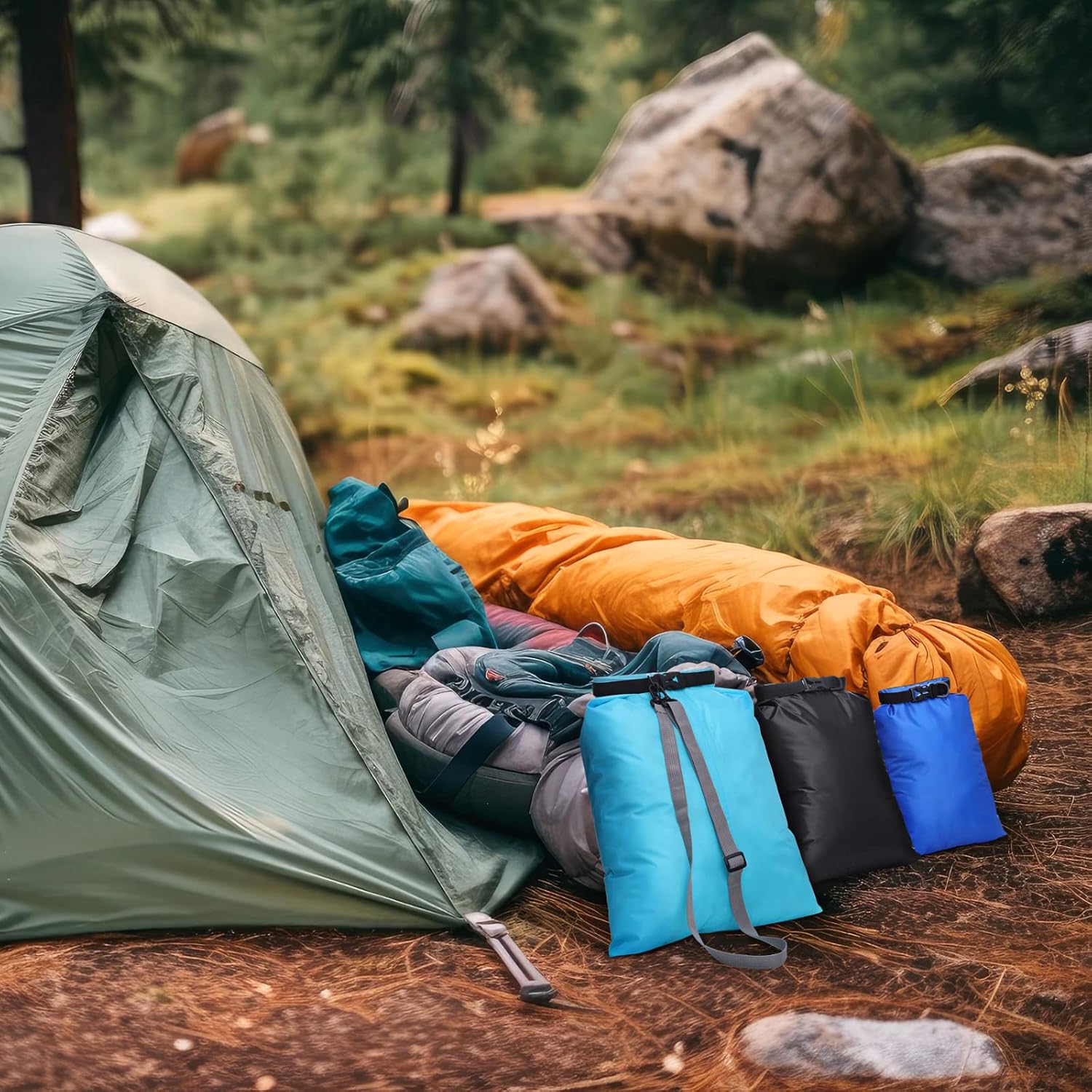 Shappy Waterproof Dry Bags - Lightweight Outdoor Stuff Sacks with Adjustable Shoulder Strap | 2L-15L Sizes