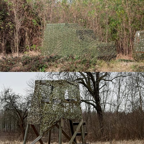 Camo Netting Camouflage Netting 20x20 10x20 10x10 Bulk Roll Burlap Camo Tarp Sunshade Net for Hunting Blind Dinosaur Birthday Jungle MilitaryTheme Party Decoration Camping Shooting
