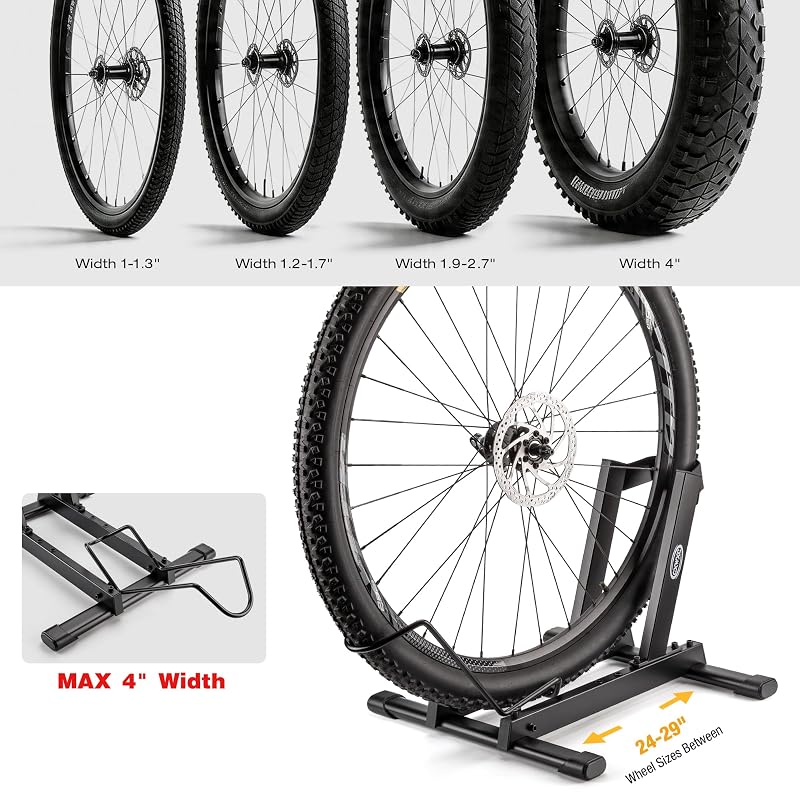 Floor Bicycle Stand for 20"-29" Bikes, 38kg Capacity – Freestanding Bike Rack