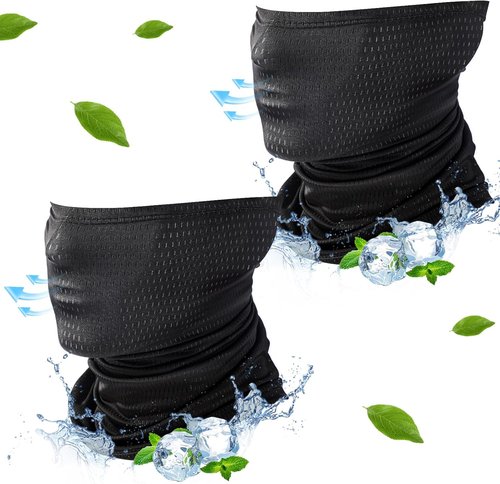 Geyoga Cooling Neck Gaiter - Breathable UV Protection Face Mask | 2 Pack for Men & Women