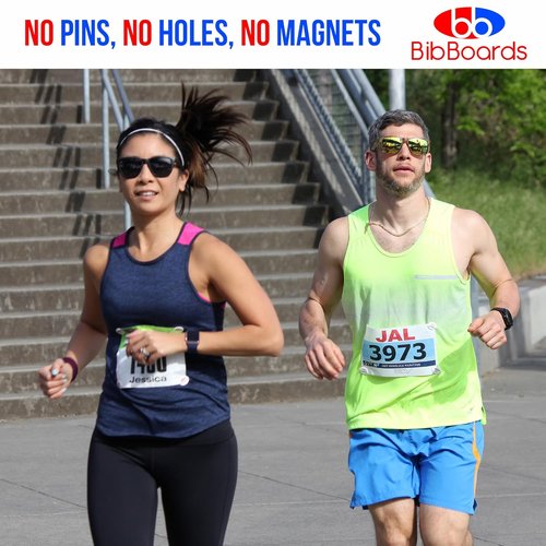 bibSNAPS Race Bib Clips - Secure Fasteners for Running, Marathon & Cycling | Easy Snap & Lock (4pcs)