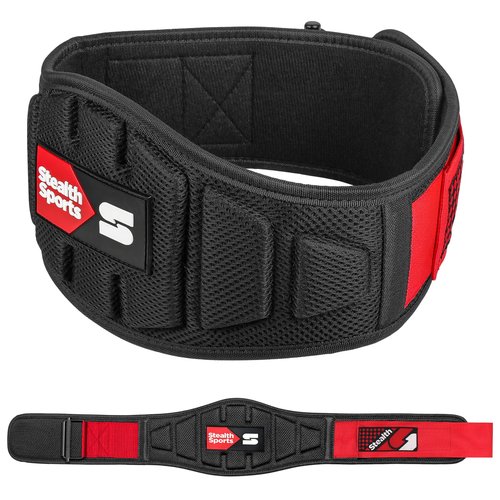 Stealth Sports Weight Lifting Belt – 6.5” Back Support Padded Workout Belt Auto Lock Buckle – Neoprene Gym Belt Men Women – Fitness Bodybuilding Training Deadlift Squats Weightlifting Belt (S)