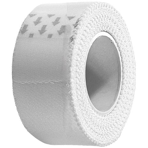 Cloth Medical First Aid Tape 1" x 10 Yards [Pack of 12 Rolls] Lightweight Breathable Silk-Like Microporous Self Adhesive Latex Free Hypoallergenic Bandage and Wound Dressing Tape (12)