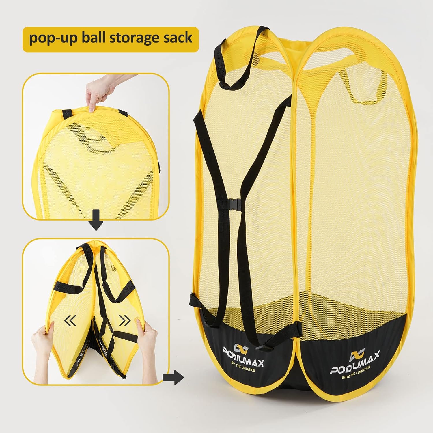PodiuMax Soccer Ball Storage Backpack - Adjustable Strap & Organizer for Up to 22 lbs of Sports Gear