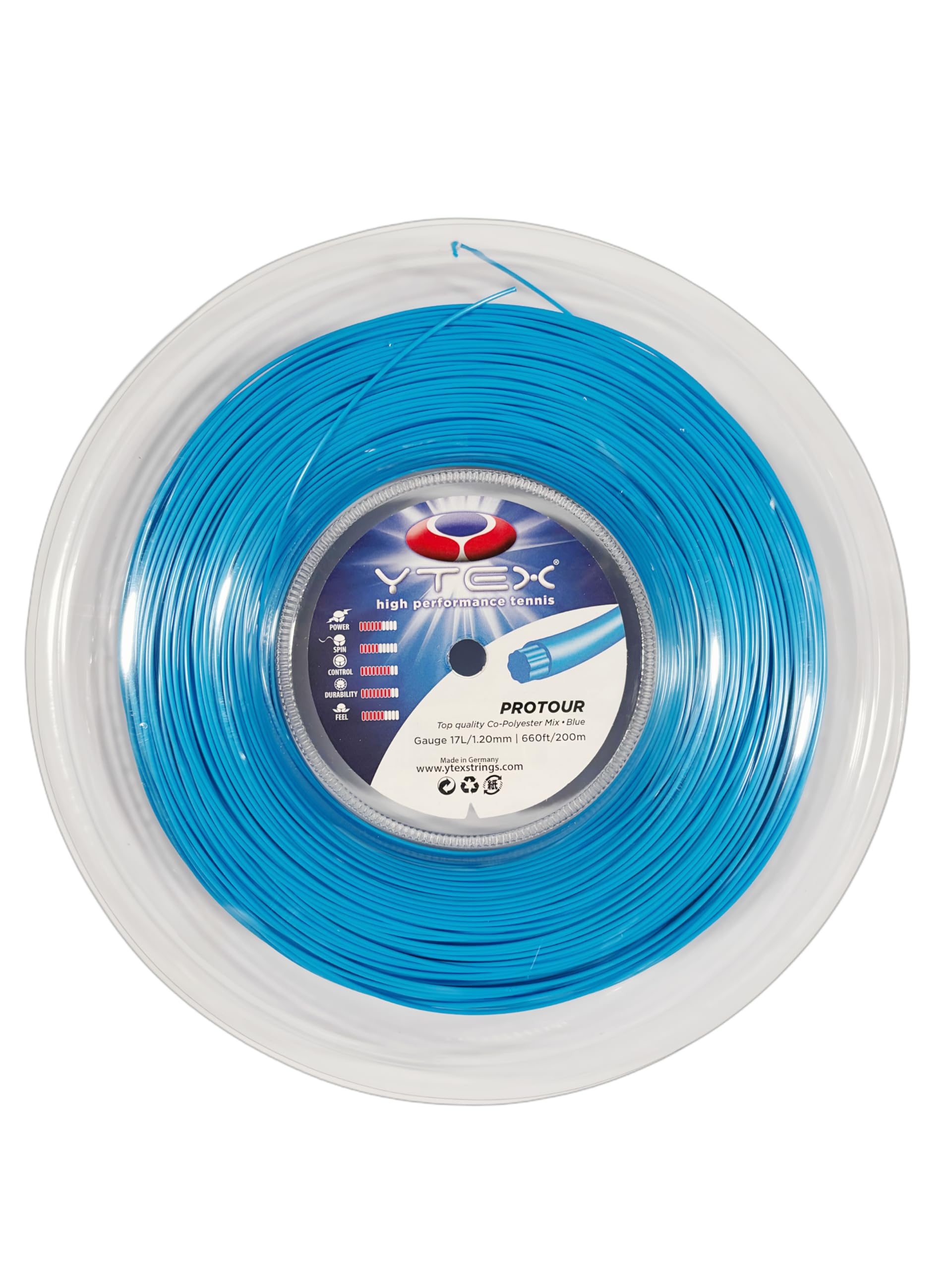 YTEX Protour Blue Tennis Racquet String Reel (17L Gauge, 1.20mm)