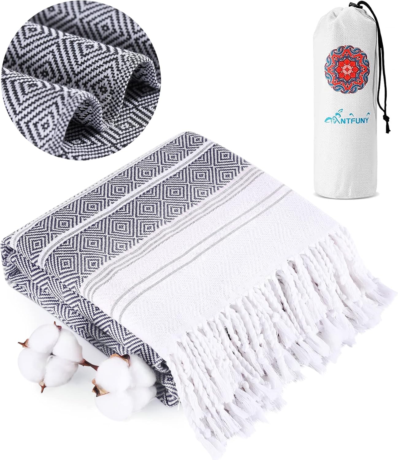 Turkish Beach Towel - Quick Dry & Sand Free | Perfect Gift for Dad, Husband & Grandpa
