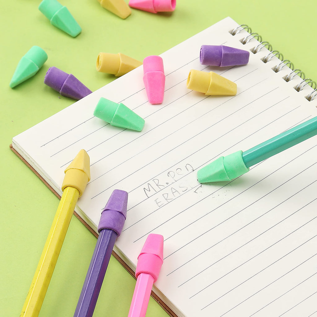 Mr. Pen- Pencil Top Erasers, 120 Pack, Latex-Free, No-Smudge
