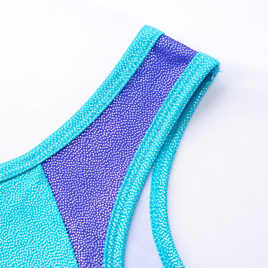 HOZIY Girls Gymnastics Practice Leotards Size 6-7 Years Tumbling Outfits Equipments Kids Leo Purple Floral Spliced Dance Clothes