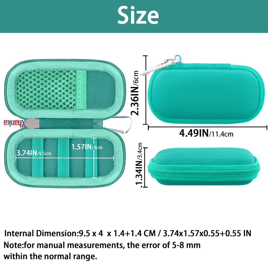 khanka Hard Case for AliveCor KardiaMobile ECG Monitor, Fits KardiaMobile 6L/6L Max, 6-Lead Personal EKG Device, Portable Heart Monitor Storage (Case Only)（Teal）