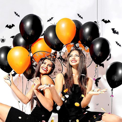 FOTIOMRG Black Balloons - 12 Inch Latex Party Balloons | 50 Pack for Birthdays, Graduations & More