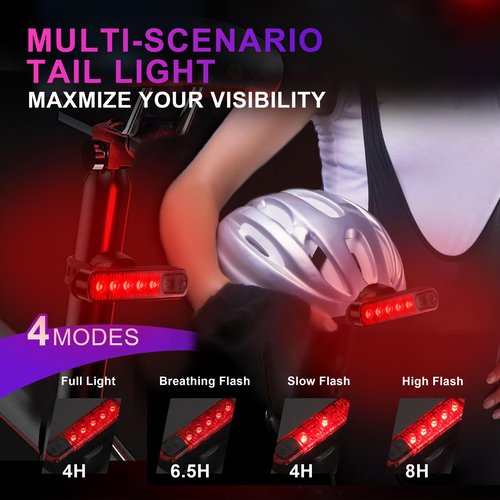 New 350Lumen High Brightness Headlights Front/Rear Bicycle Light Assembly (1 Headlight, 1 Taillight) Retro Bicycle Headlights Classic Retro Night Cycling Safety Bicycle