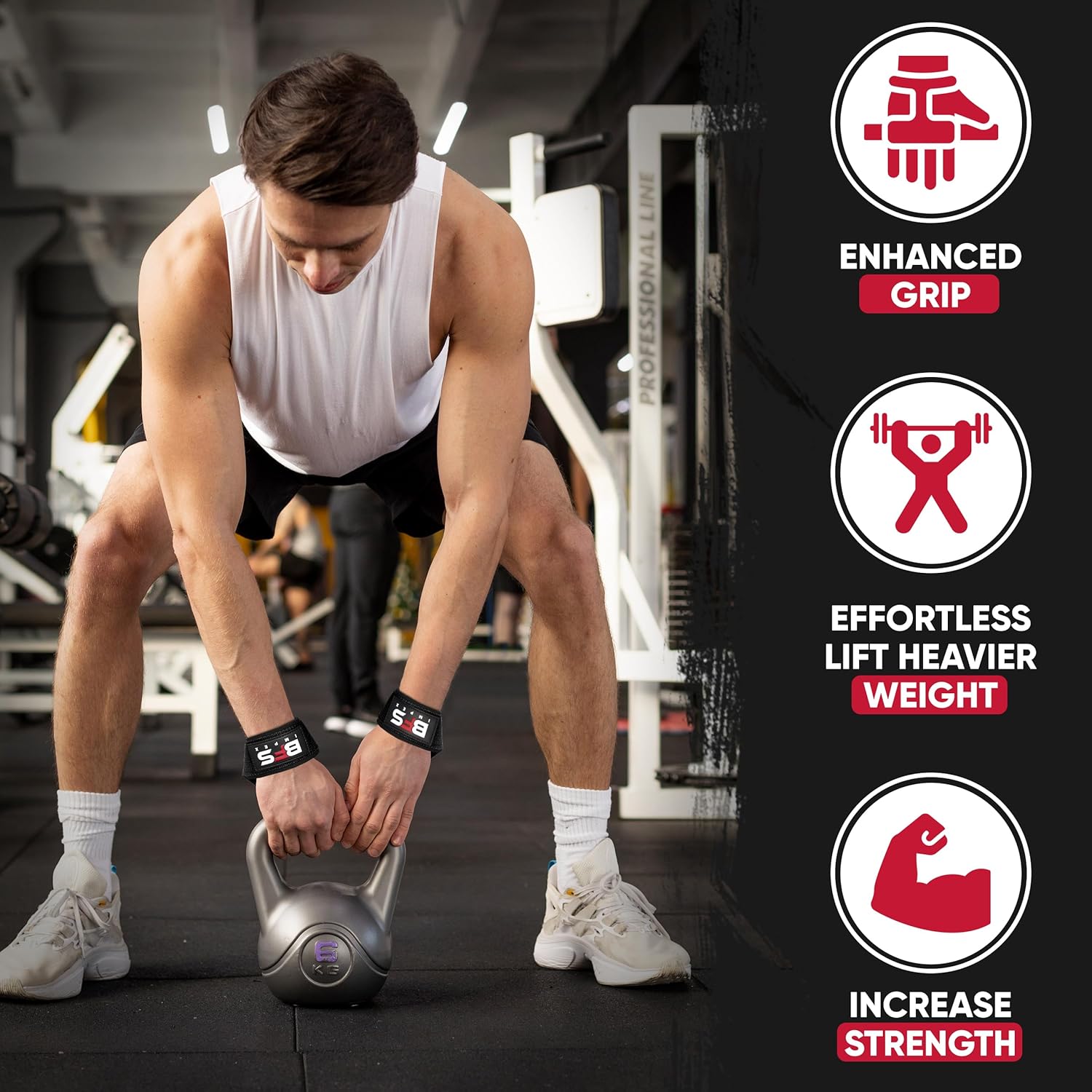 Skiennix Lifting Straps - Neoprene-Padded Cotton Weightlifting Straps for Men & Women | Ideal for Bodybuilding & Powerlifting