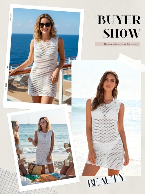 ATOG Swimsuit Cover-Up - Stylish Crochet Swimwear for Women | Perfect for Beach Days