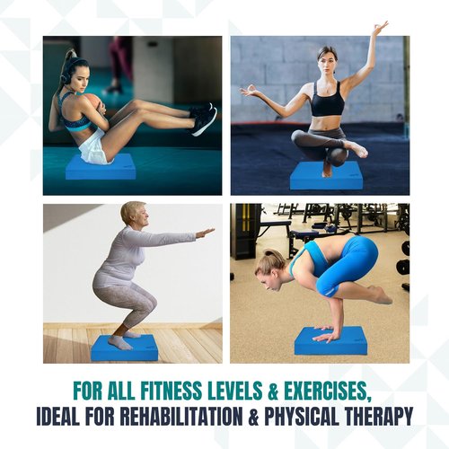 High-Density Balance Pad - Durable TPE Foam Balance Pad Physical Therapy, Foam Exercise Pad with Non-Slip Surface, Lightweight for Home & Gym Workouts, Core Strength & Balance Enhancement
