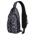 Skull Goth Sling Bag For Women Men Small Crossbody Bags Halloween Gothic Mini Water Resistant Casual Chest Bag Backpack Shoulder Daypack For Travel Hiking Gifts