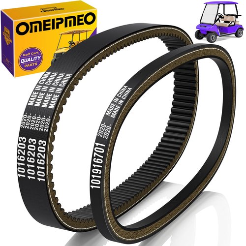OMEIPMEO Club Car Clutch Drive Belt & Starter Generator Belt for Club Car DS 1997-UP and Precedent 2004-UP Gas Golf Cart, Golf Cart Drive and Starter Belt Kit Replace OEM# 101916701 1016203