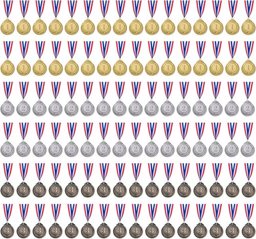 Favide 96-Piece Award Medal Set - Gold, Silver & Bronze Winner Medals for Competitions | 2 Inches